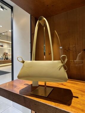 Butter Yellow Baguette Shoulder Bag -By Madison West Authentic Los Angeles  NWT